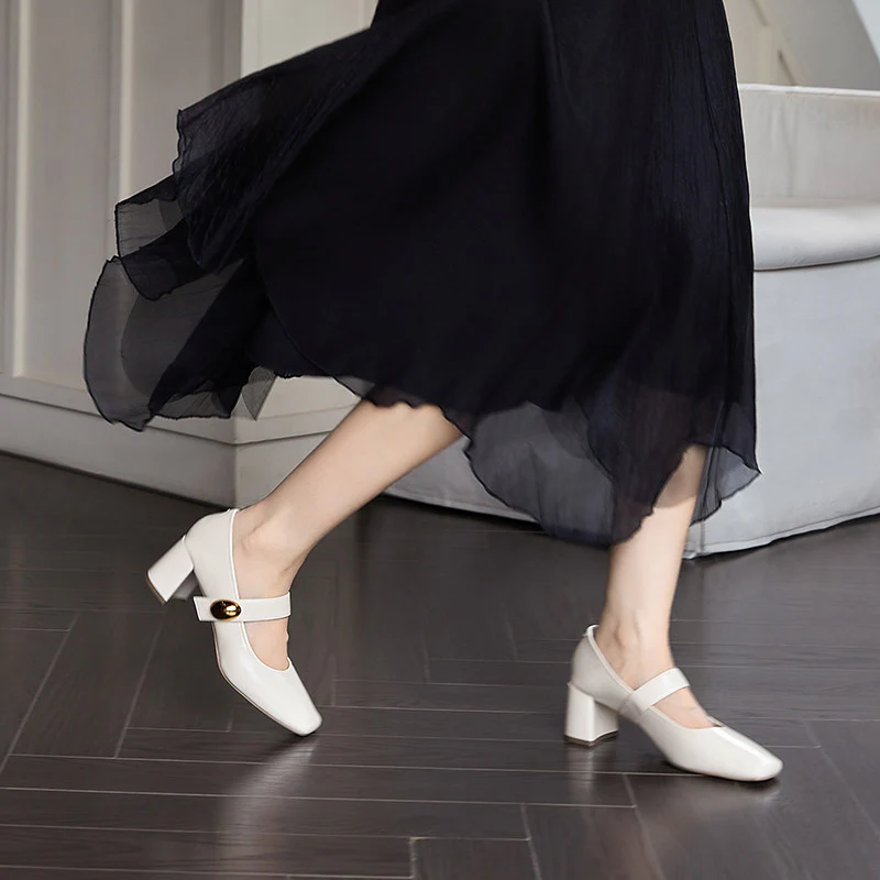 Damen Elegante Ankle-Pumps mit modischem Riemen und komfortablem Blockabsatz Heidi Mode - Image 8