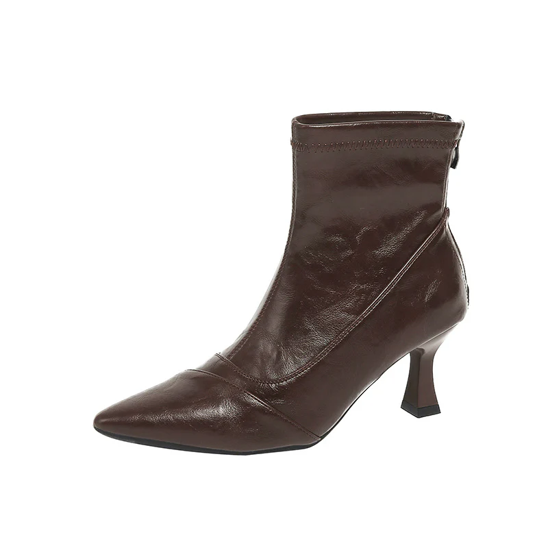 Damen elegante Ankleboots mit modischer Stiletto-Absatz und Reißverschluss Heidi Mode - Image 6