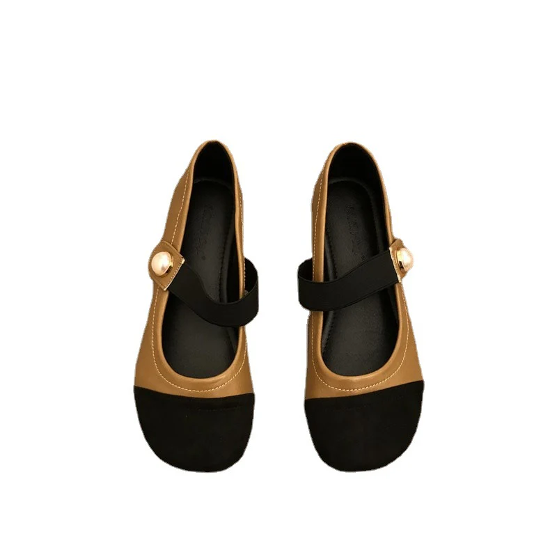 Damen Elegante Ballerina-Schuhe mit Perlenverzierung und bequemen Riemen Heidi Mode - Image 5