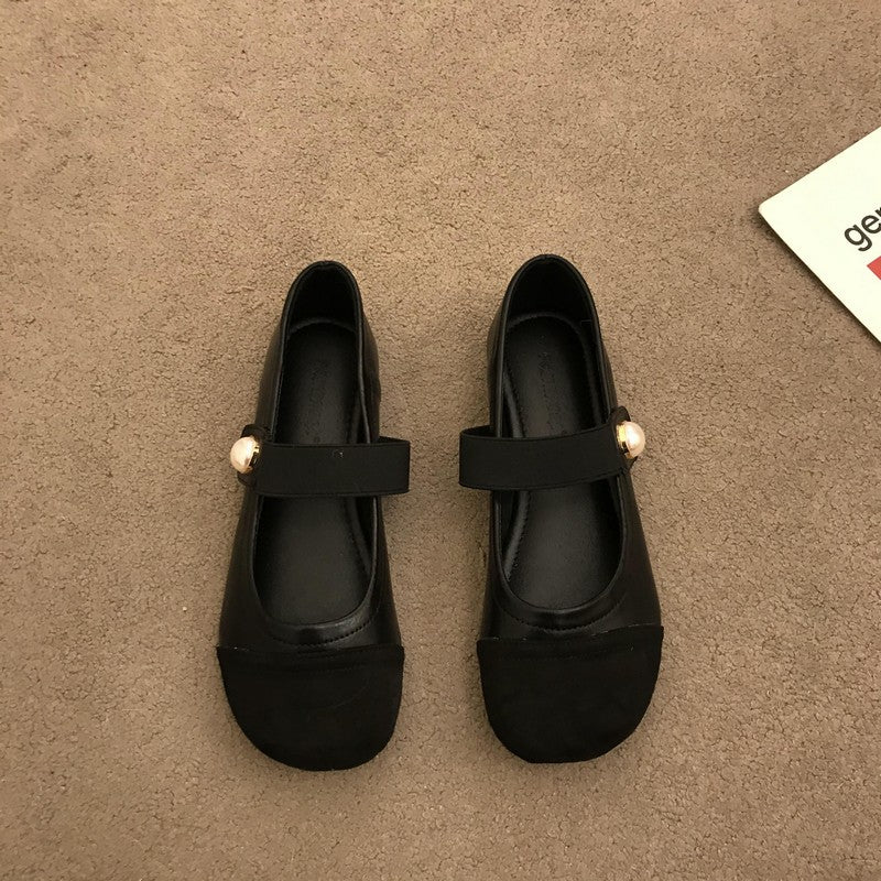 Damen Elegante Ballerina-Schuhe mit Perlenverzierung und bequemen Riemen Heidi Mode - Image 7