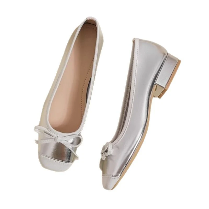 Damen Elegante Ballerina-Schuhe mit zarter Schleifenapplikation Heidi Mode - Image 5