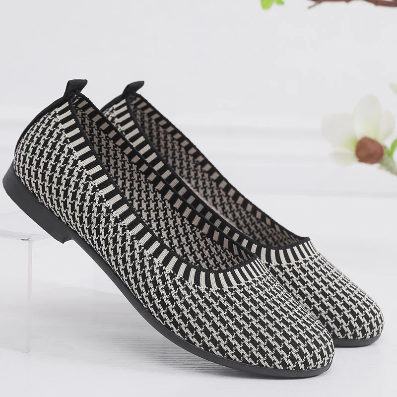 Damen Elegante Ballerinas aus atmungsaktivem Strickmaterial Heidi Mode - Image 6