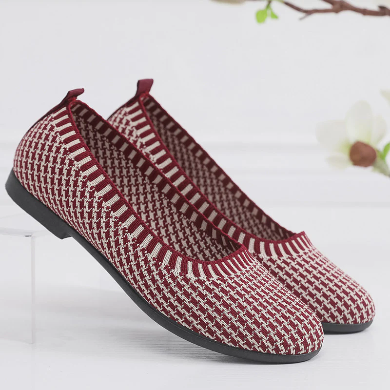 Damen Elegante Ballerinas aus atmungsaktivem Strickmaterial Heidi Mode - Image 7