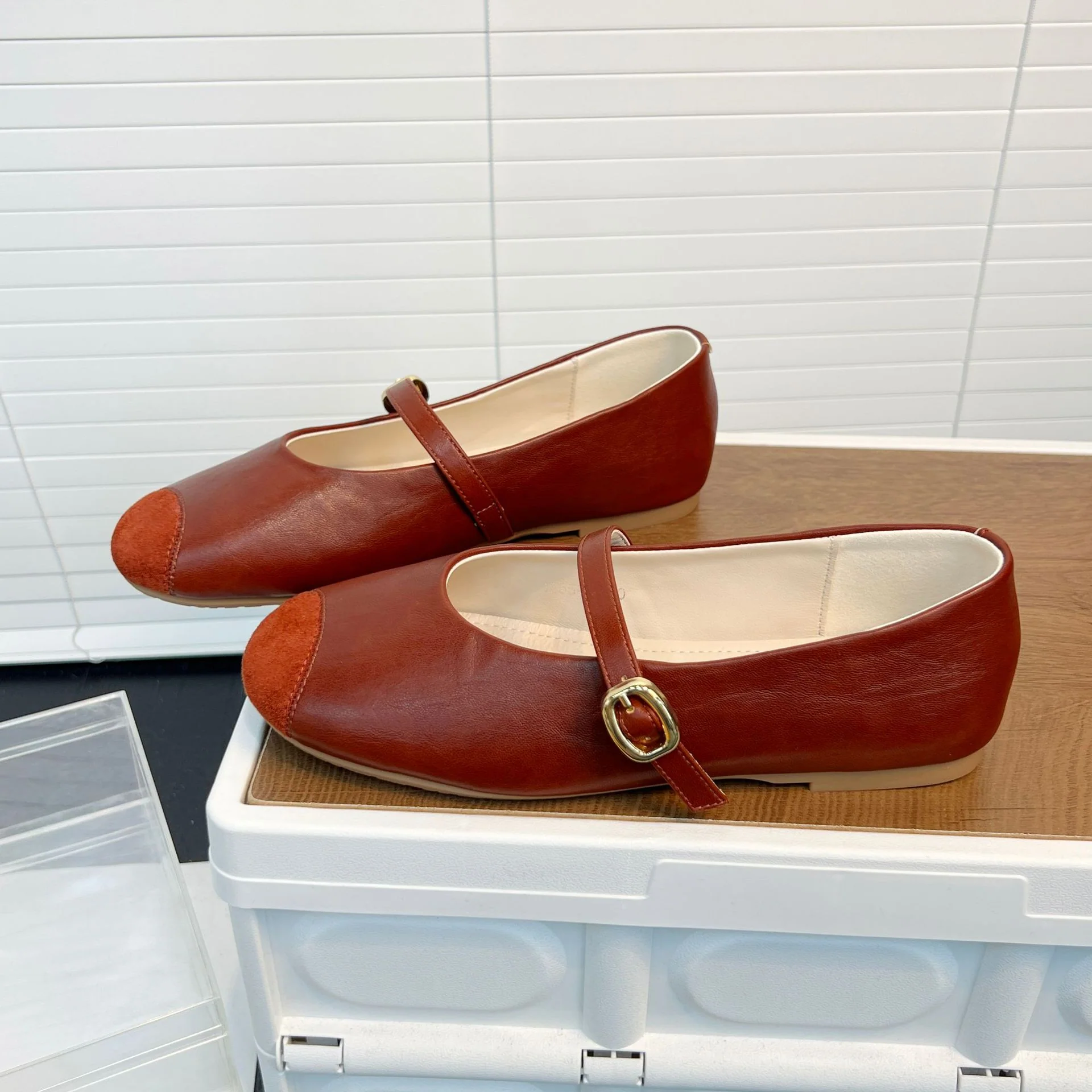 Damen elegante Ballerinas mit dekorativem Riemen und edler Schnallenverzierung Heidi Mode - Image 2