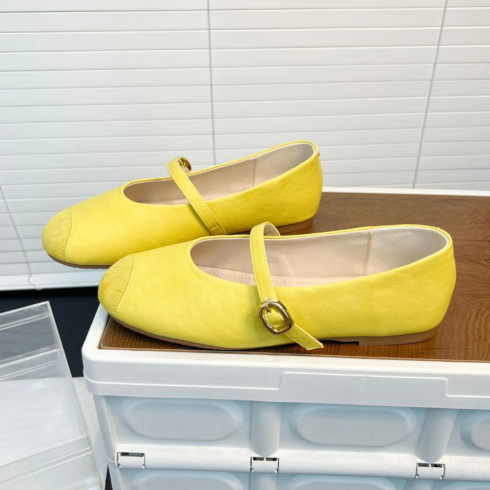 Damen elegante Ballerinas mit dekorativem Riemen und edler Schnallenverzierung Heidi Mode - Image 7