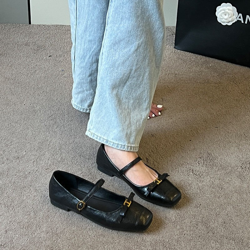 Damen elegante Ballerinas mit dekorativem Riemen und komfortablem Fußbett Heidi Mode - Image 2