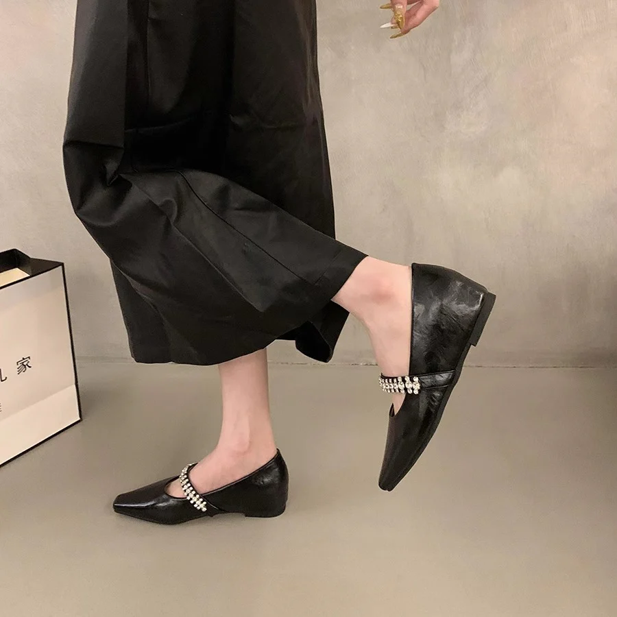 Damen elegante Ballerinas mit dekorativem Strassriemen Heidi Mode - Image 3