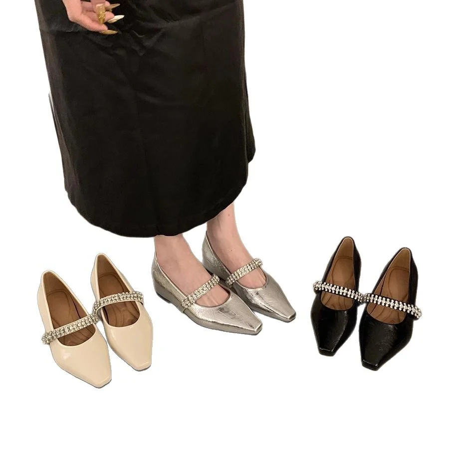 Damen elegante Ballerinas mit dekorativem Strassriemen Heidi Mode - Image 5