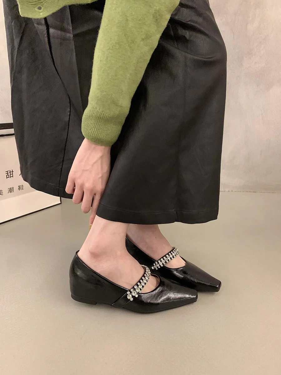 Damen elegante Ballerinas mit dekorativem Strassriemen Heidi Mode - Image 6