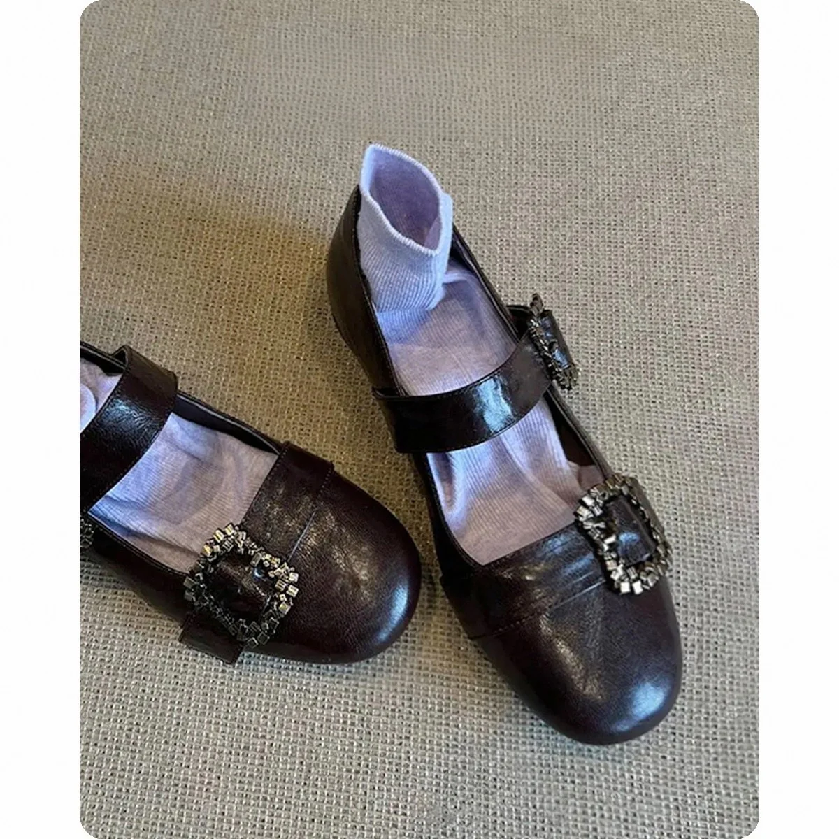 Damen elegante Ballerinas mit dekorativen Schnallen Heidi Mode - Image 2