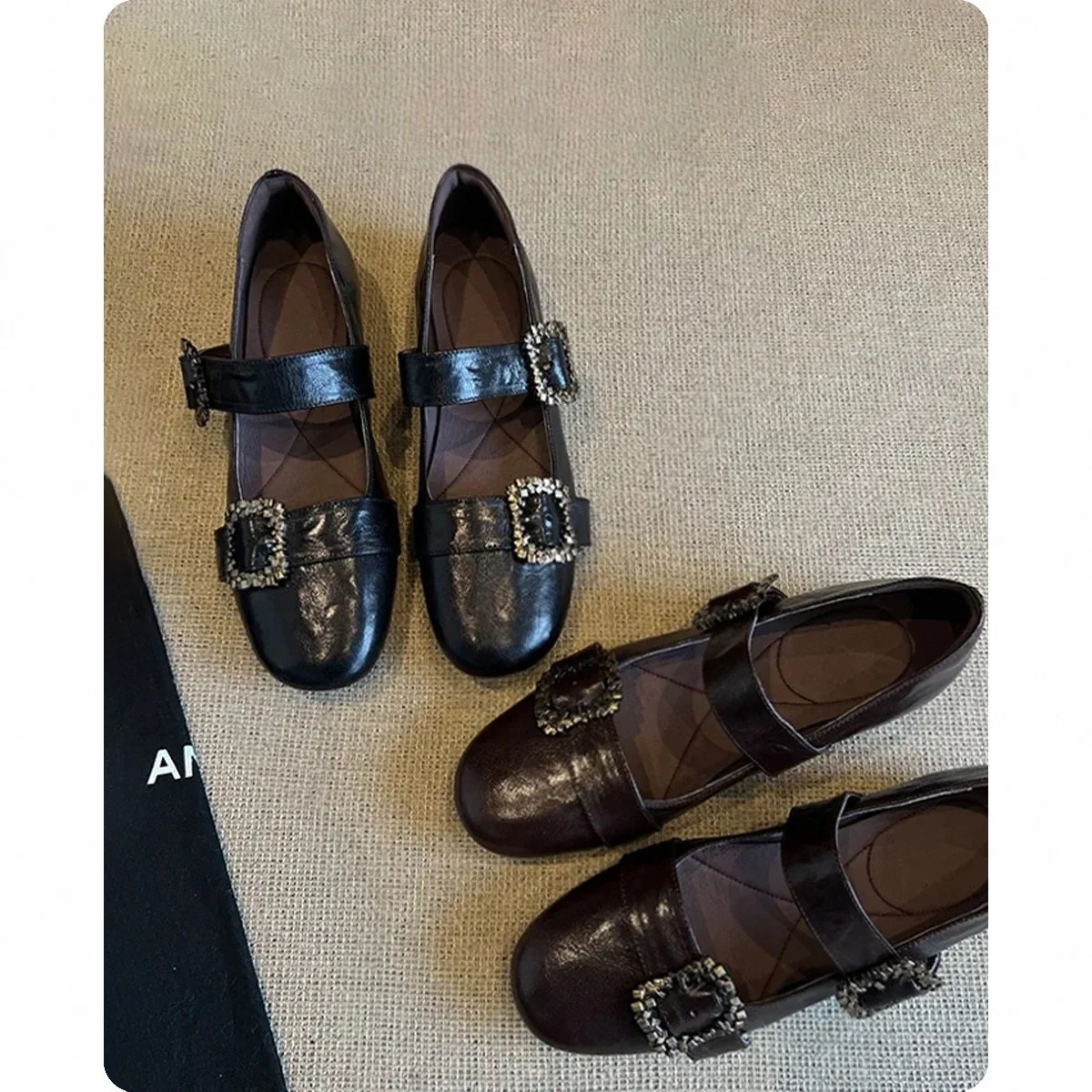Damen elegante Ballerinas mit dekorativen Schnallen Heidi Mode - Image 3
