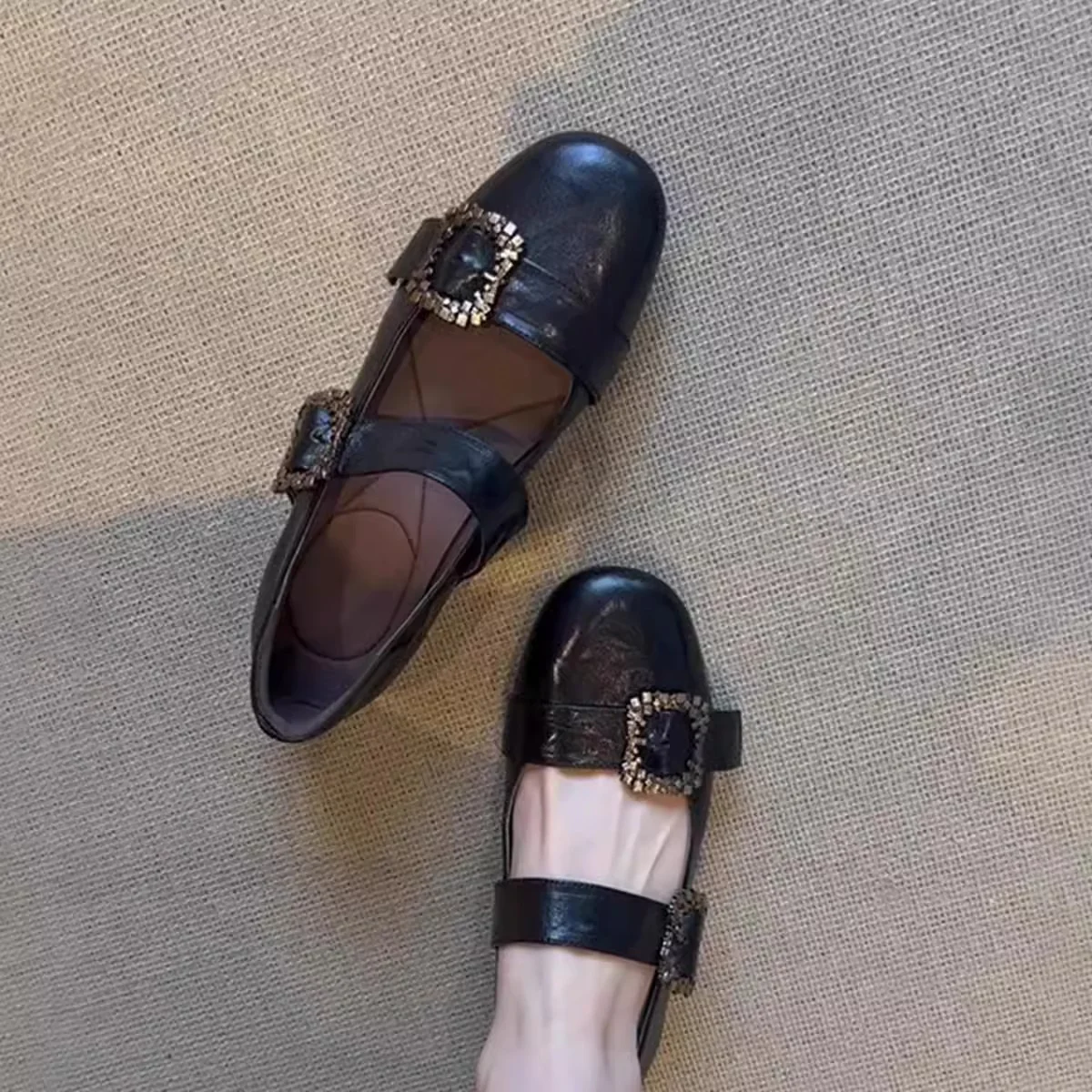 Damen elegante Ballerinas mit dekorativen Schnallen Heidi Mode - Image 4