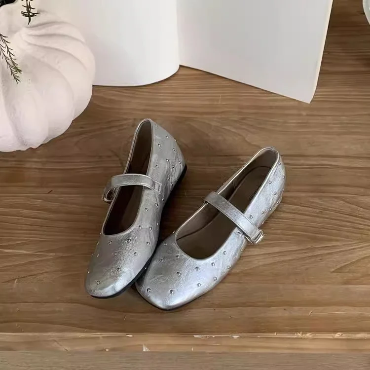 Damen Elegante Ballerinas mit dekorativen Strasssteinen Heidi Mode - Image 2