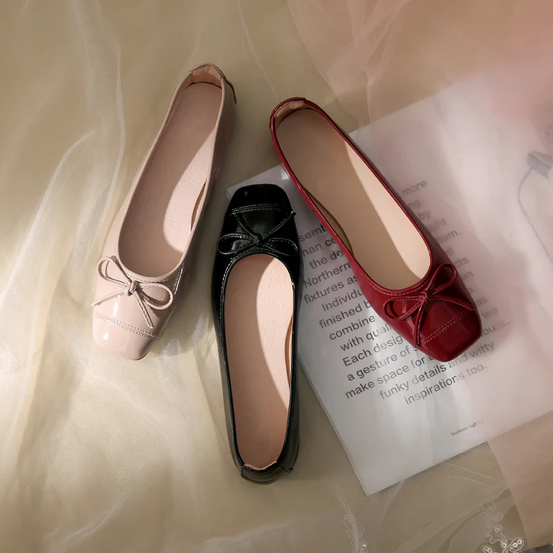 Damen elegante Ballerinas mit dekorativer Schleifenverzierung Heidi Mode - Image 3