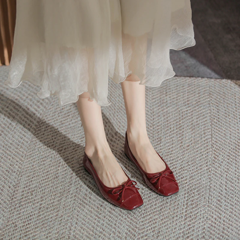 Damen elegante Ballerinas mit dekorativer Schleifenverzierung Heidi Mode - Image 4
