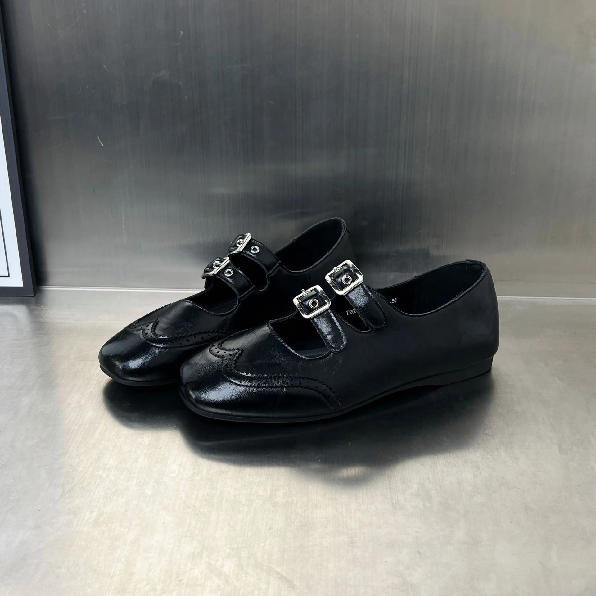 Damen elegante Ballerinas mit doppeltem Schnallenverschluss Heidi Mode - Image 7