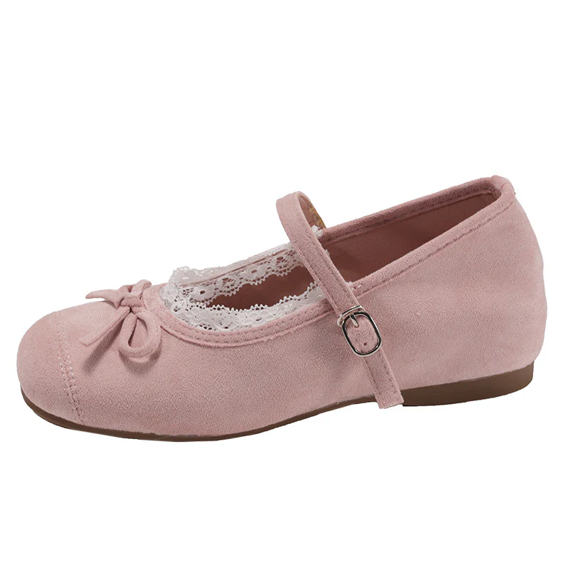 Damen elegante Ballerinas mit feiner Spitzenverzierung und praktischem Schnallenverschluss Heidi Mode - Image 6