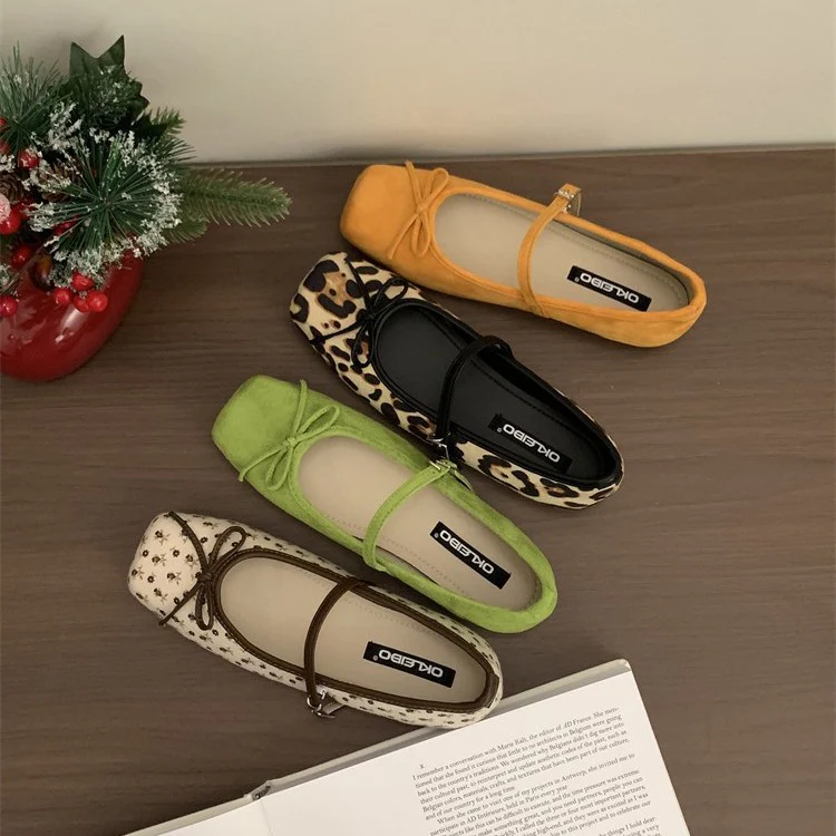 Damen elegante Ballerinas mit floralem Muster und zierlichen Riemen Heidi Mode - Image 3