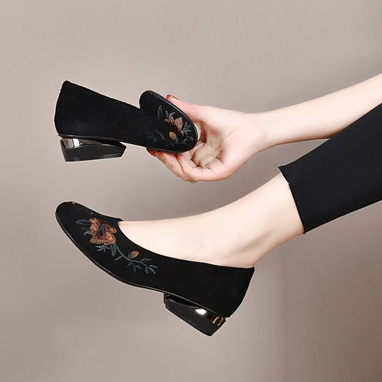 Damen Elegante Ballerinas mit floralem Stickdesign und weichem Futter Heidi Mode - Image 4