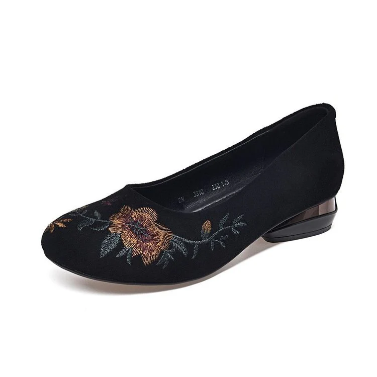 Damen Elegante Ballerinas mit floralem Stickdesign und weichem Futter Heidi Mode - Image 5