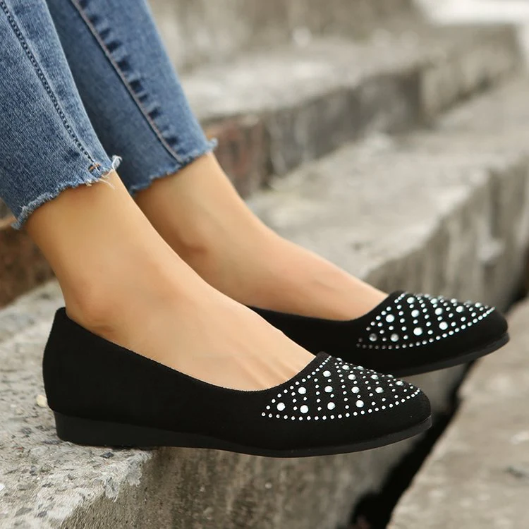Damen Elegante Ballerinas mit Funkelndem Strass-Detail und Komfortabler Sohle Heidi-Mode - Image 3