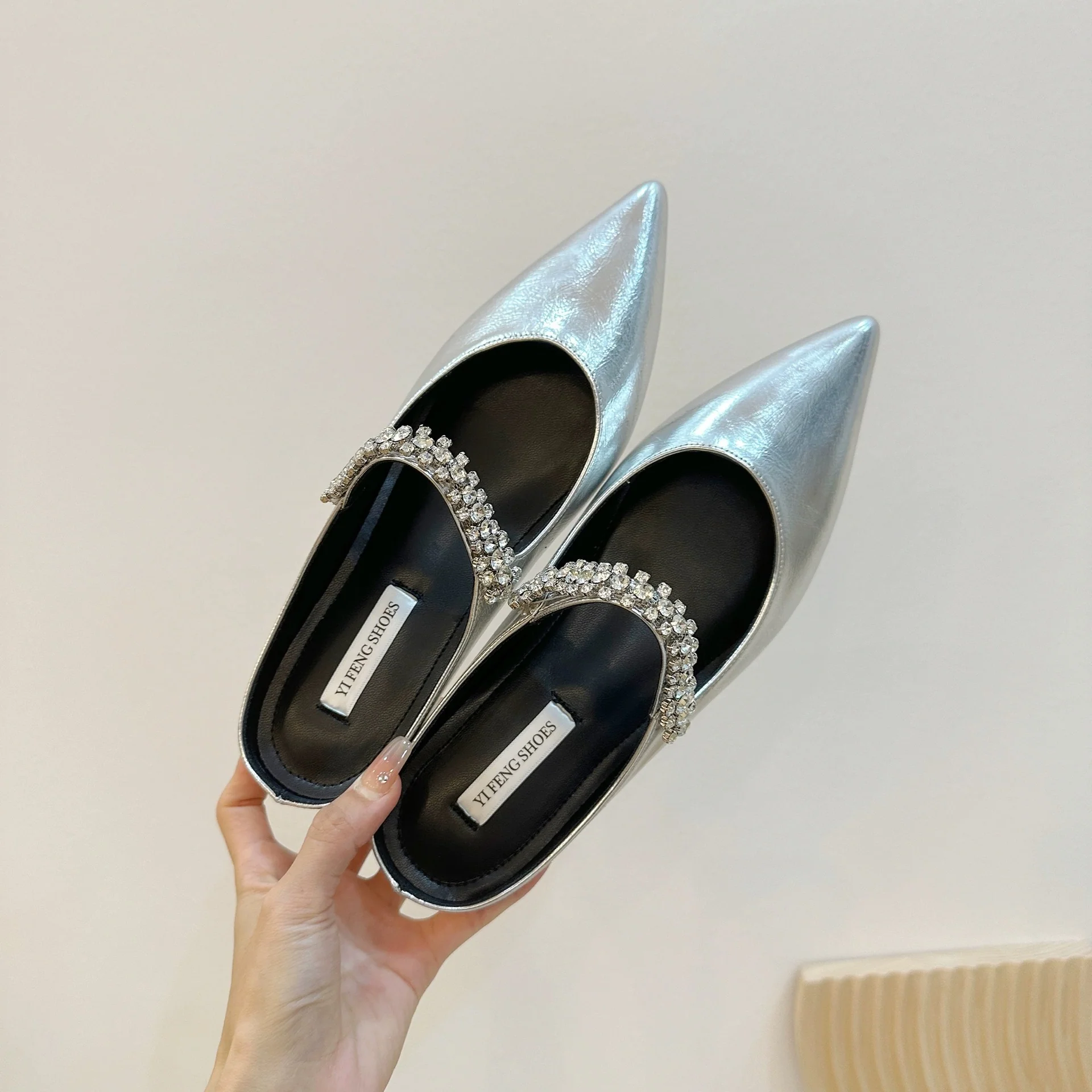 Damen elegante Ballerinas mit funkelndem Strassband Heidi Mode - Image 3