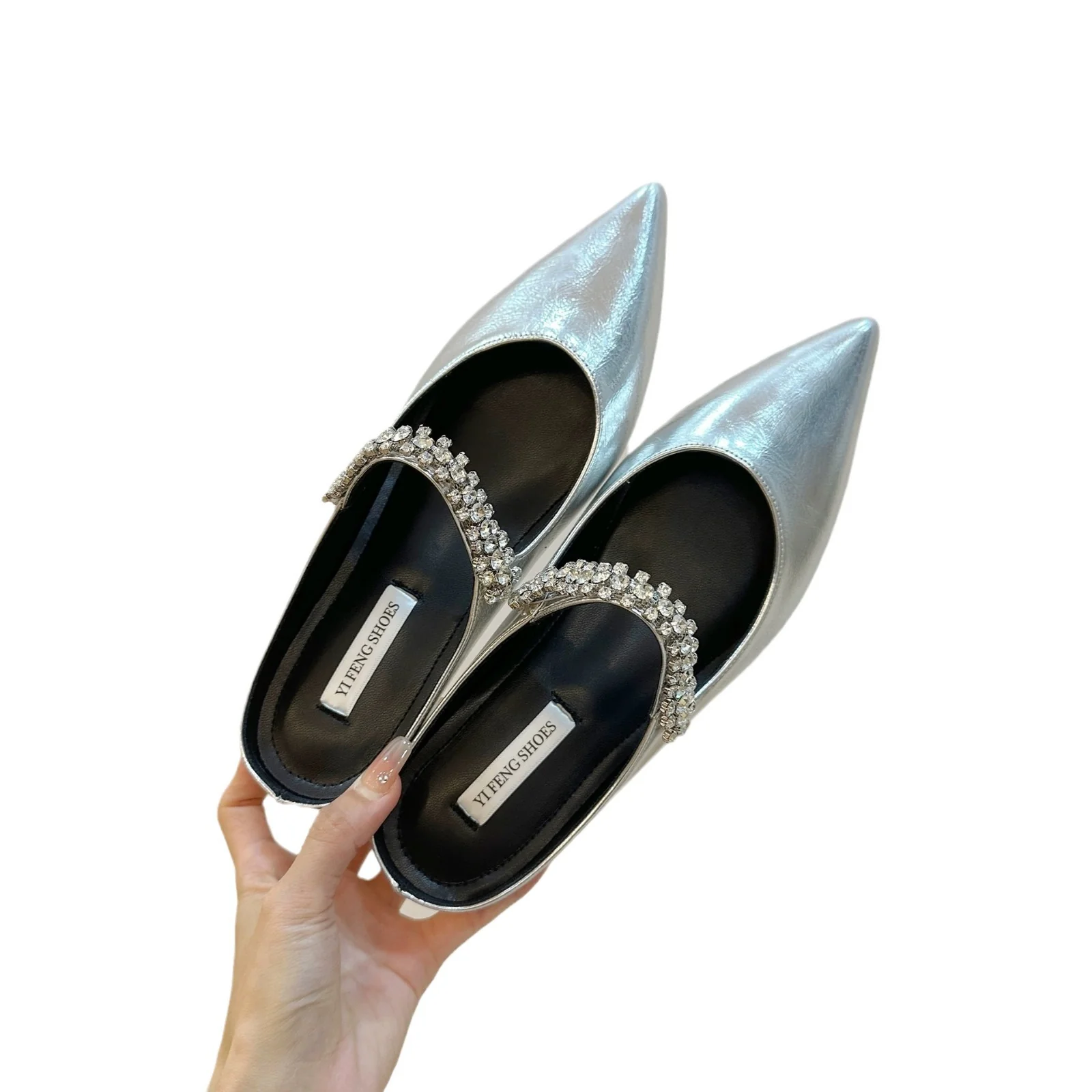 Damen elegante Ballerinas mit funkelndem Strassband Heidi Mode - Image 5