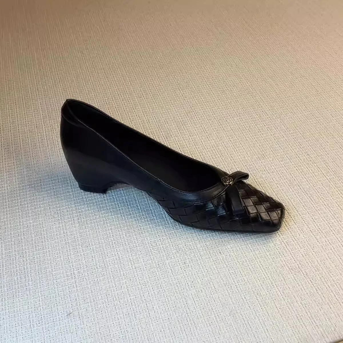 Damen elegante Ballerinas mit geflochtenem Design und modischem Schleifenakzent Heidi Mode - Image 2