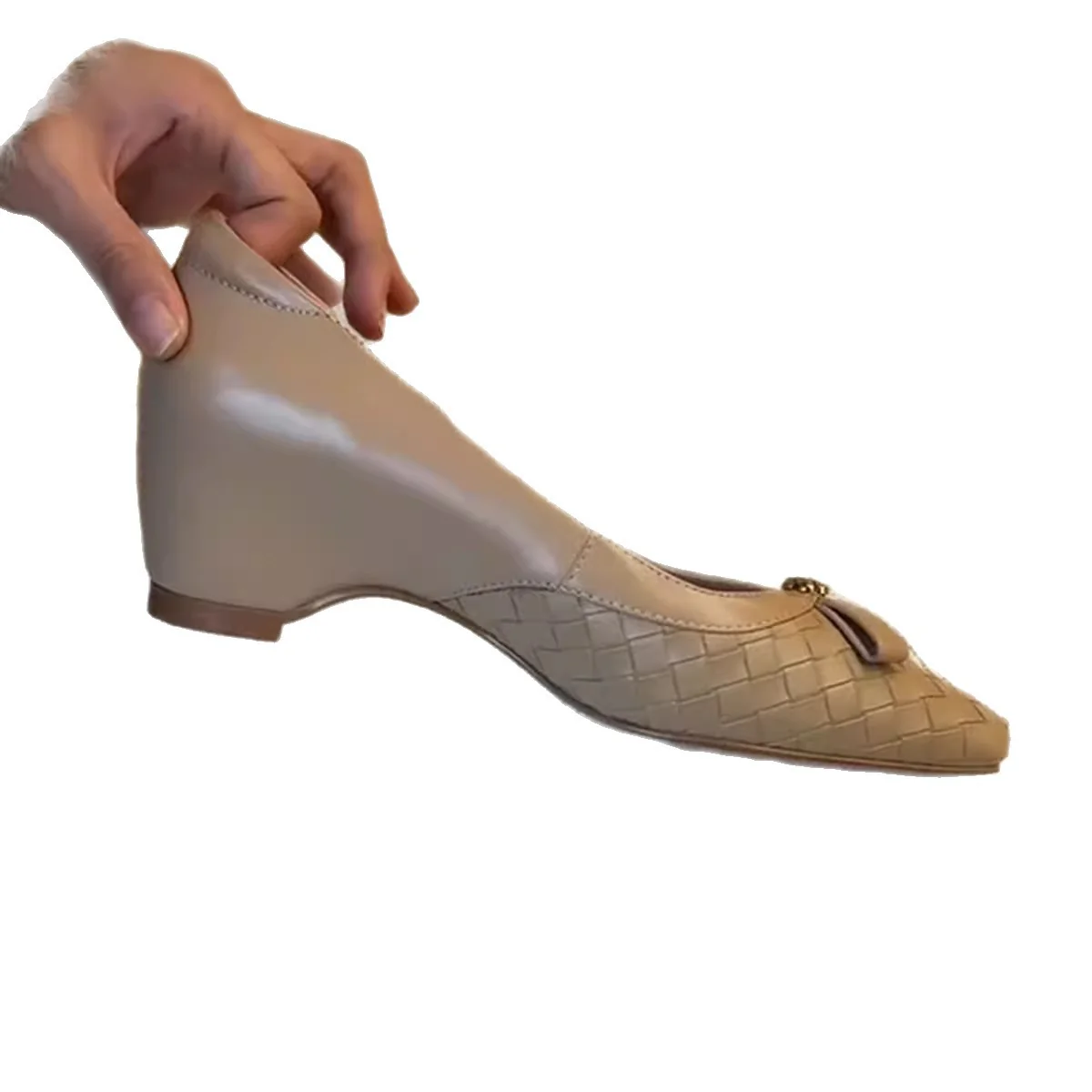 Damen elegante Ballerinas mit geflochtenem Design und modischem Schleifenakzent Heidi Mode - Image 5
