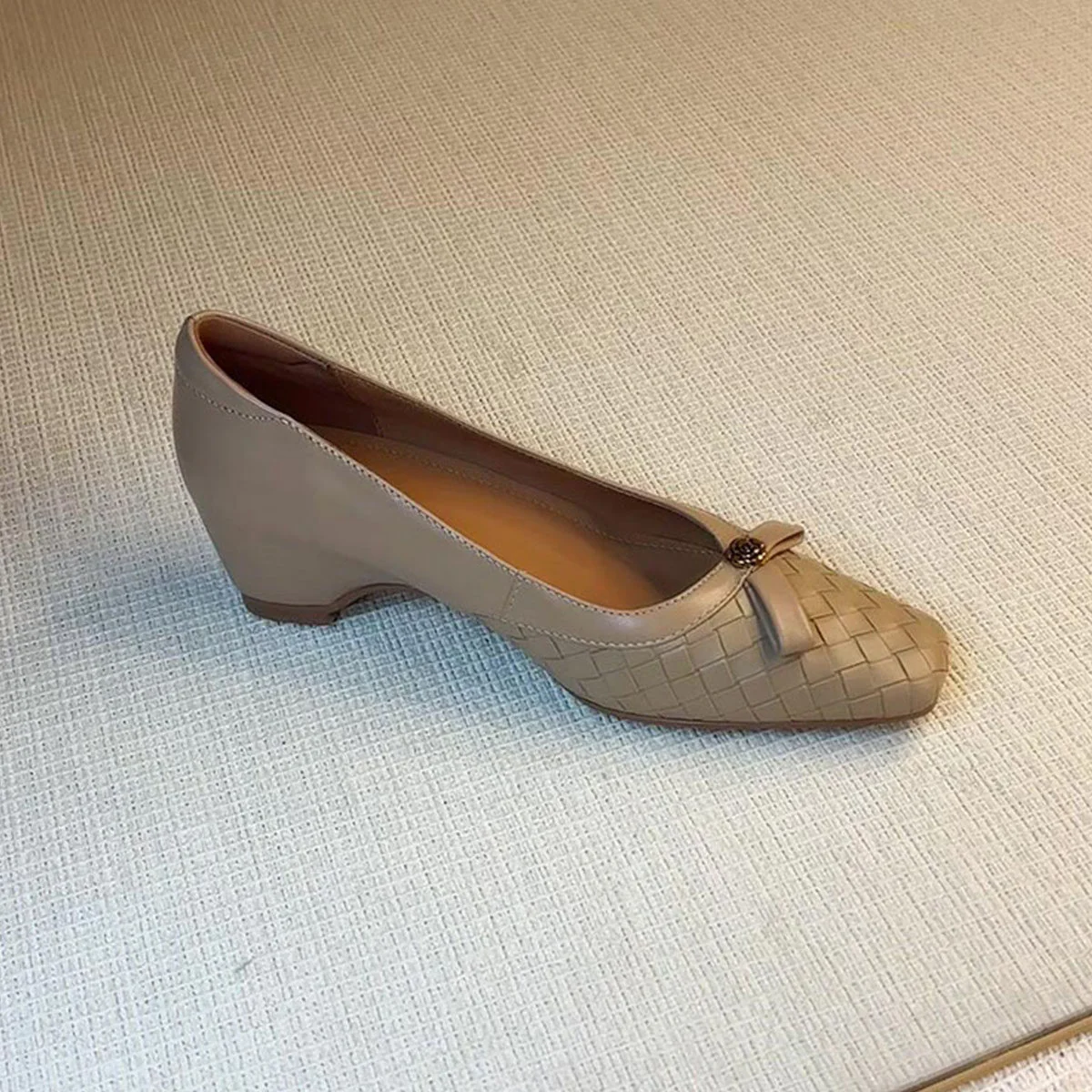 Damen elegante Ballerinas mit geflochtenem Design und modischem Schleifenakzent Heidi Mode - Image 6