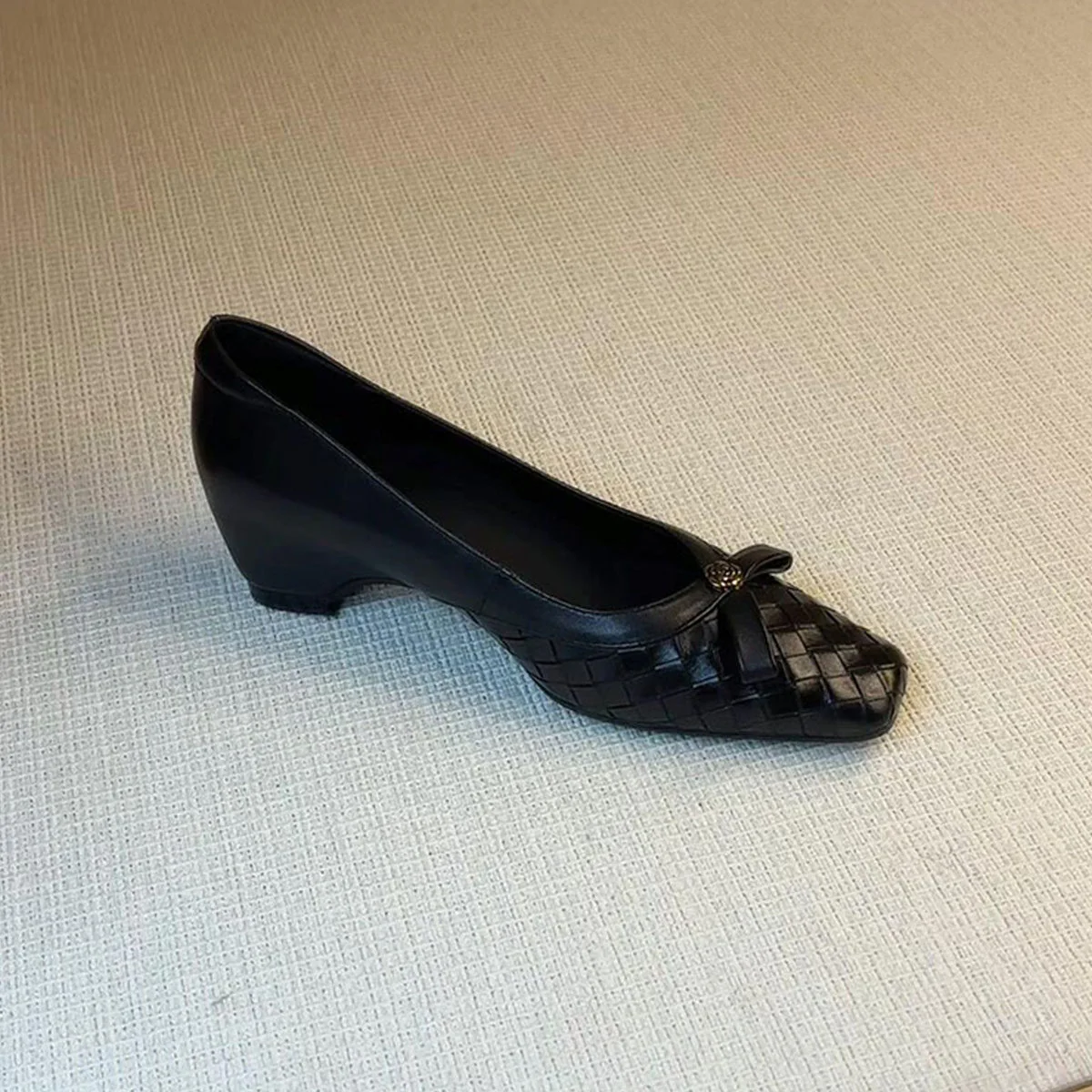 Damen elegante Ballerinas mit geflochtenem Design und modischem Schleifenakzent Heidi Mode - Image 7