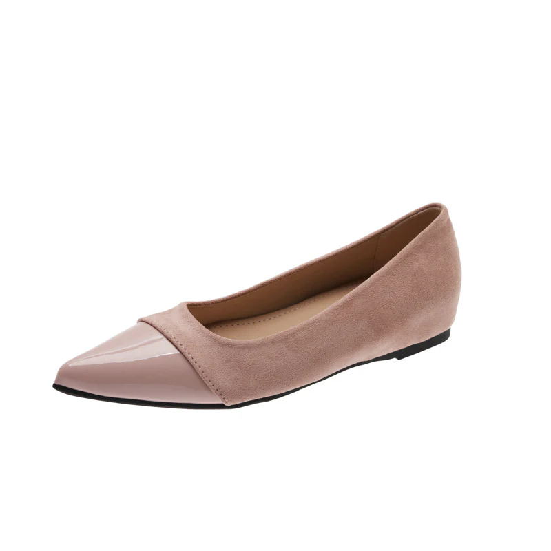Damen elegante Ballerinas mit geschmackvollem Lack- und Veloursledermix Heidi Mode - Image 6
