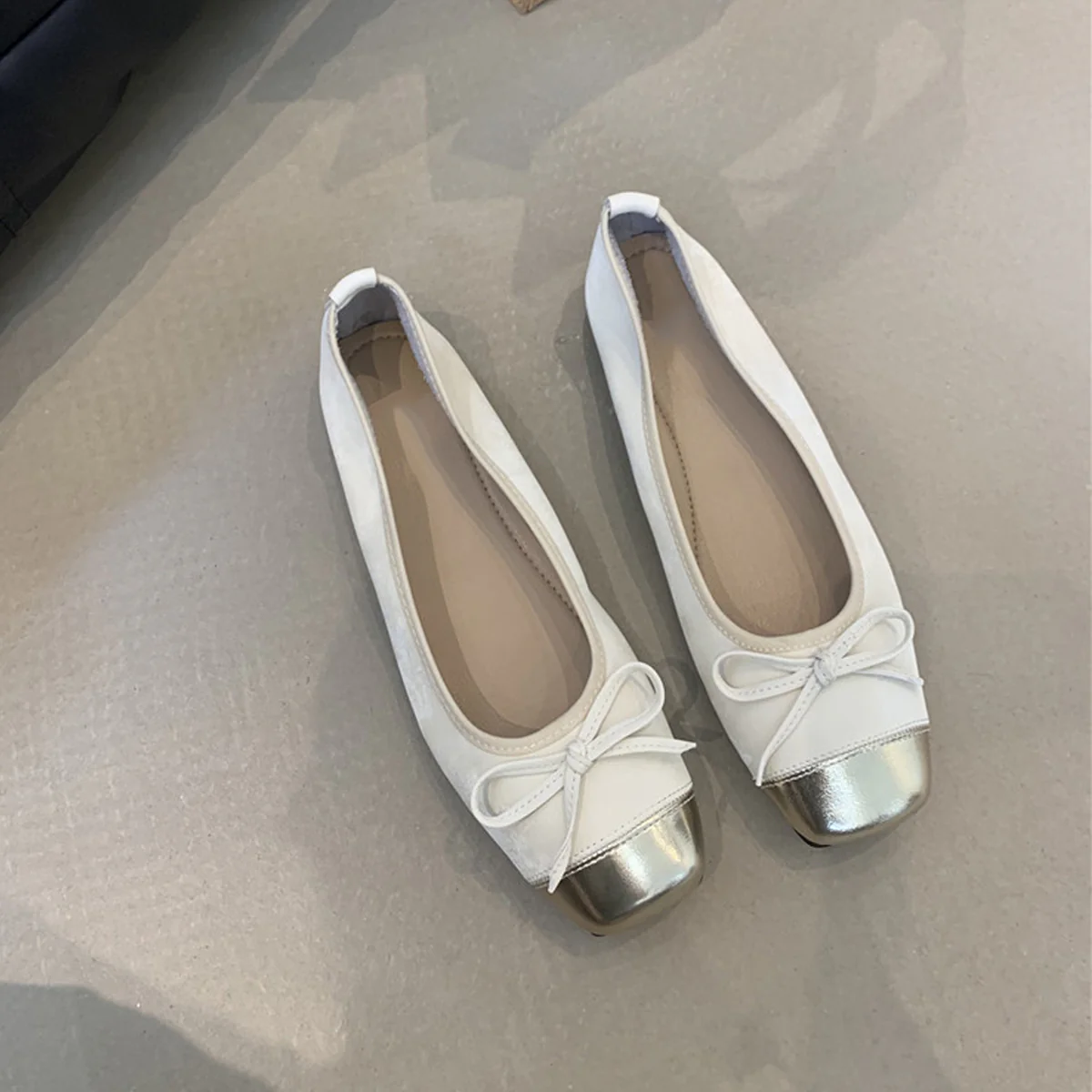 Damen elegante Ballerinas mit glänzendem Obermaterial und zierlicher Schleifenverzierung Heidi Mode - Image 7