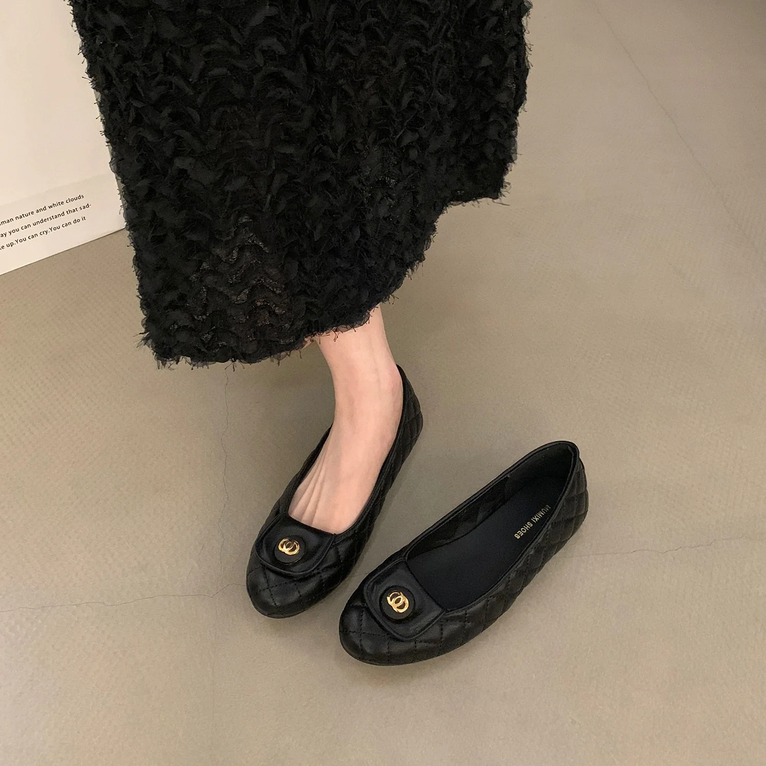 Damen elegante Ballerinas mit klassischem Schnitt und trendiger Zierborte Heidi Mode - Image 4