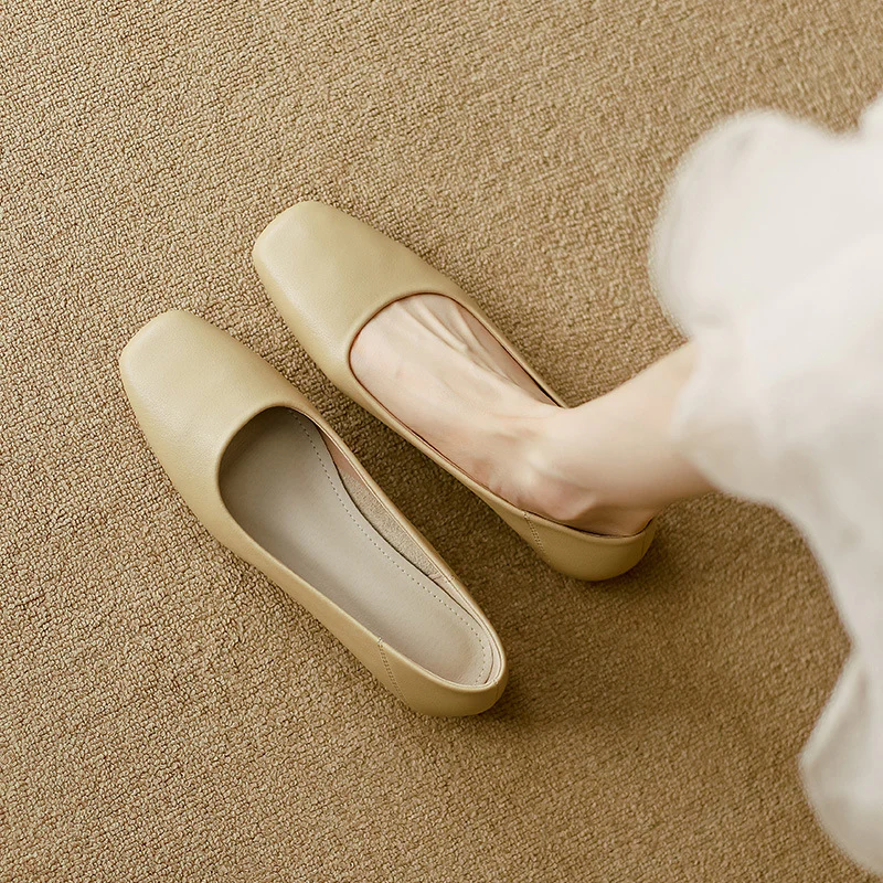Damen elegante Ballerinas mit komfortablem Fußbett und hochwertiger Lederoberfläche Heidi Mode - Image 6