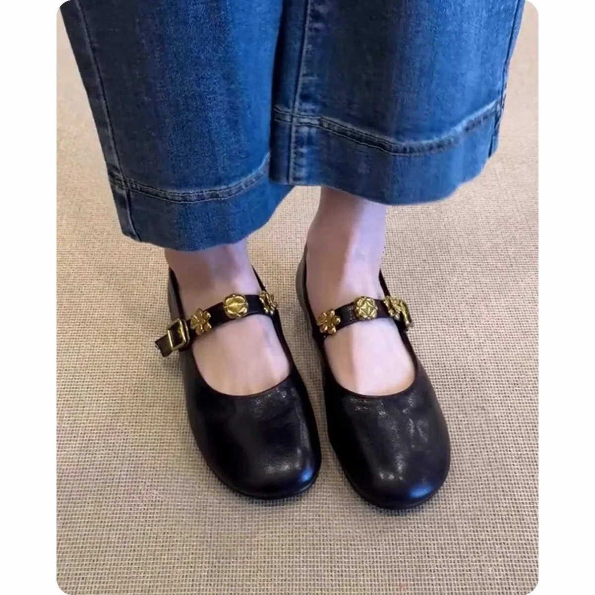 Damen elegante Ballerinas mit modischem Blüten-Akzent Heidi Mode - Image 2