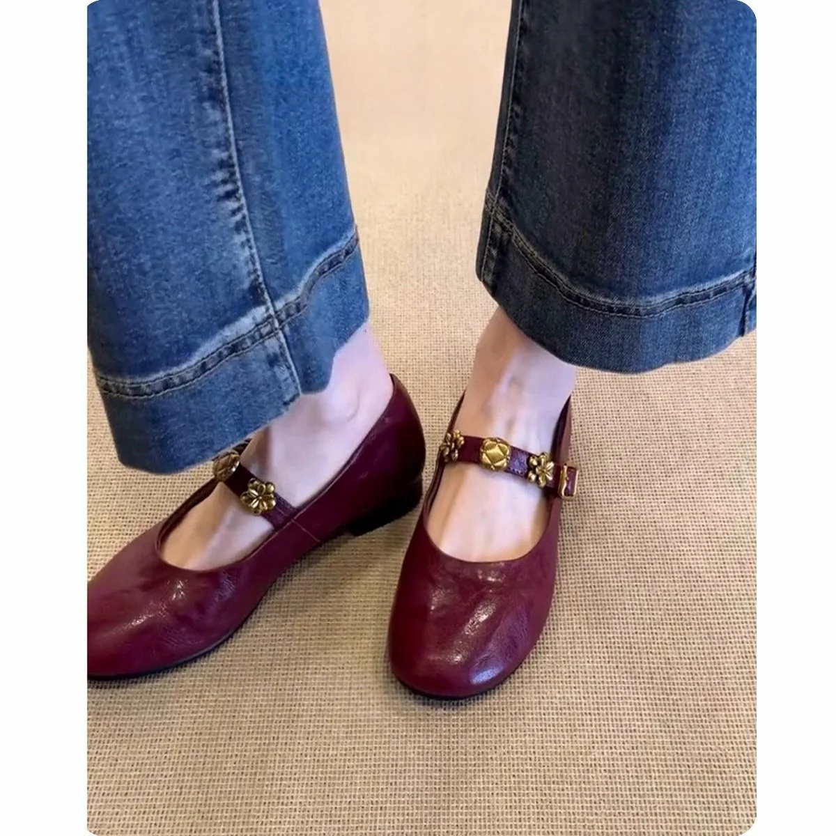 Damen elegante Ballerinas mit modischem Blüten-Akzent Heidi Mode - Image 6