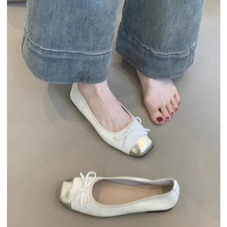 Damen elegante Ballerinas mit modischem Glanz und zierlichem Schleifendetail Heidi Mode - Image 2