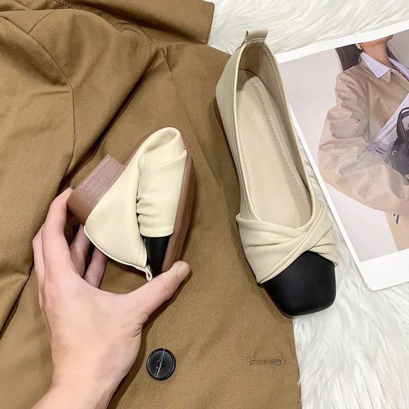 Damen elegante Ballerinas mit modischem Knotted-Design und hochwertigem Leder Heidi Mode - Image 2