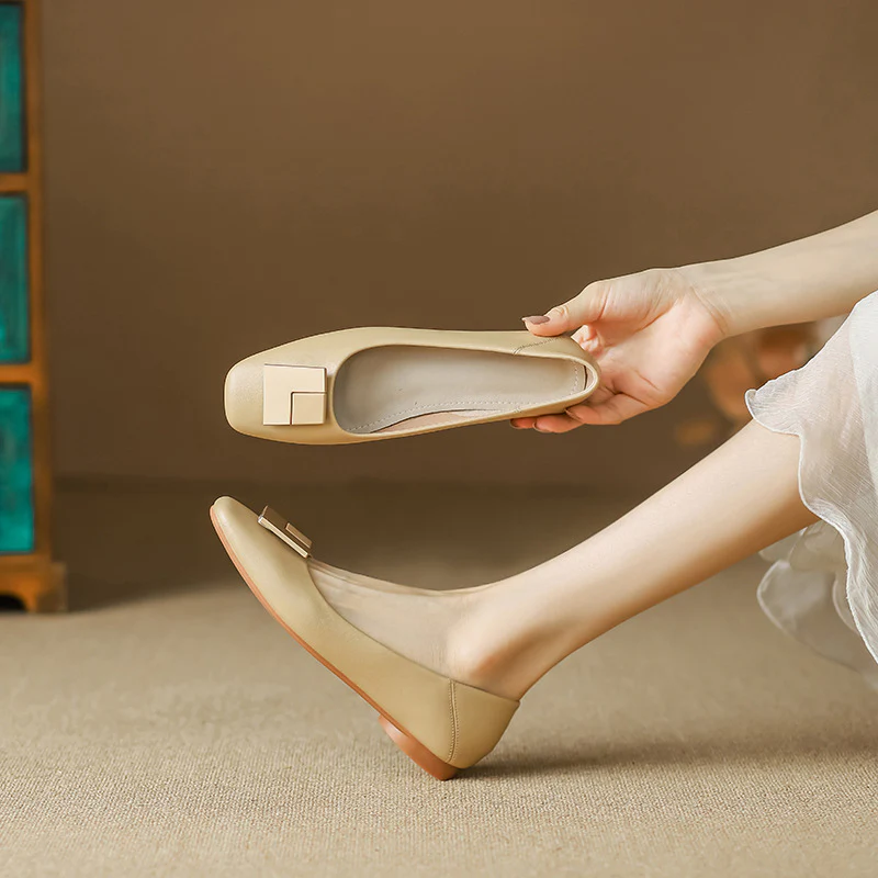 Damen elegante Ballerinas mit modischem Metallakzent Heidi Mode - Image 4