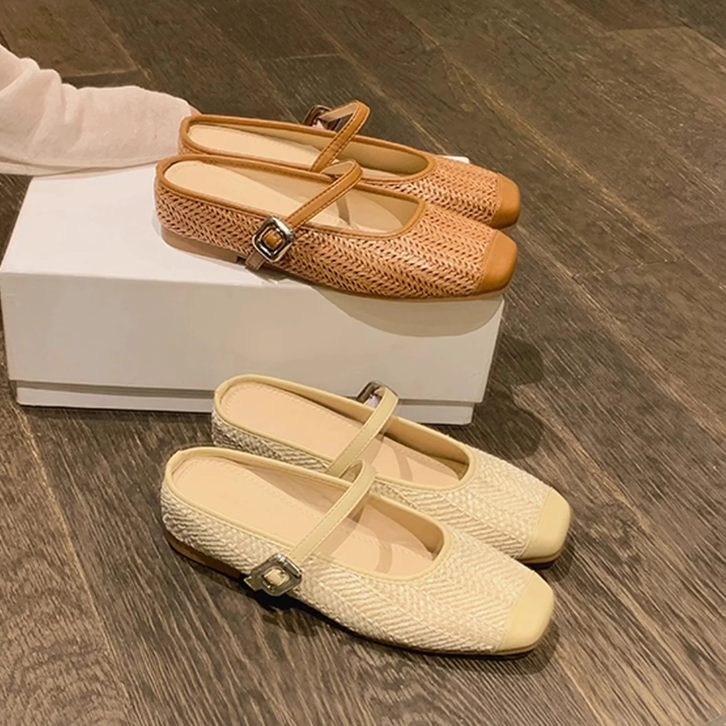 Damen Elegante Ballerinas mit modischem Riemchen und feiner Struktur Heidi Mode - Image 2
