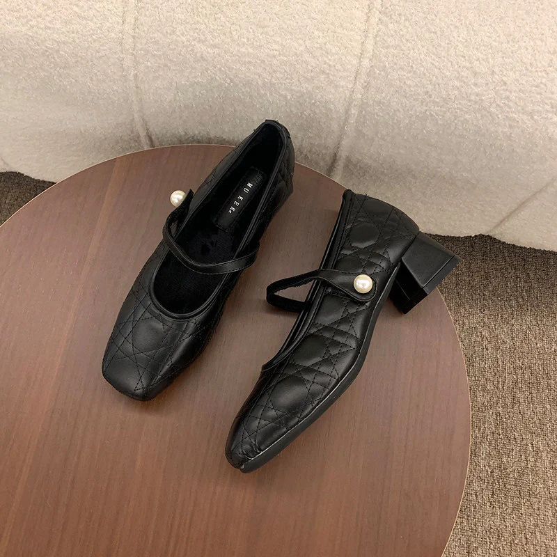 Damen Elegante Ballerinas mit modischem Riemchen und samtiger Oberflächenstruktur Heidi Mode - Image 7
