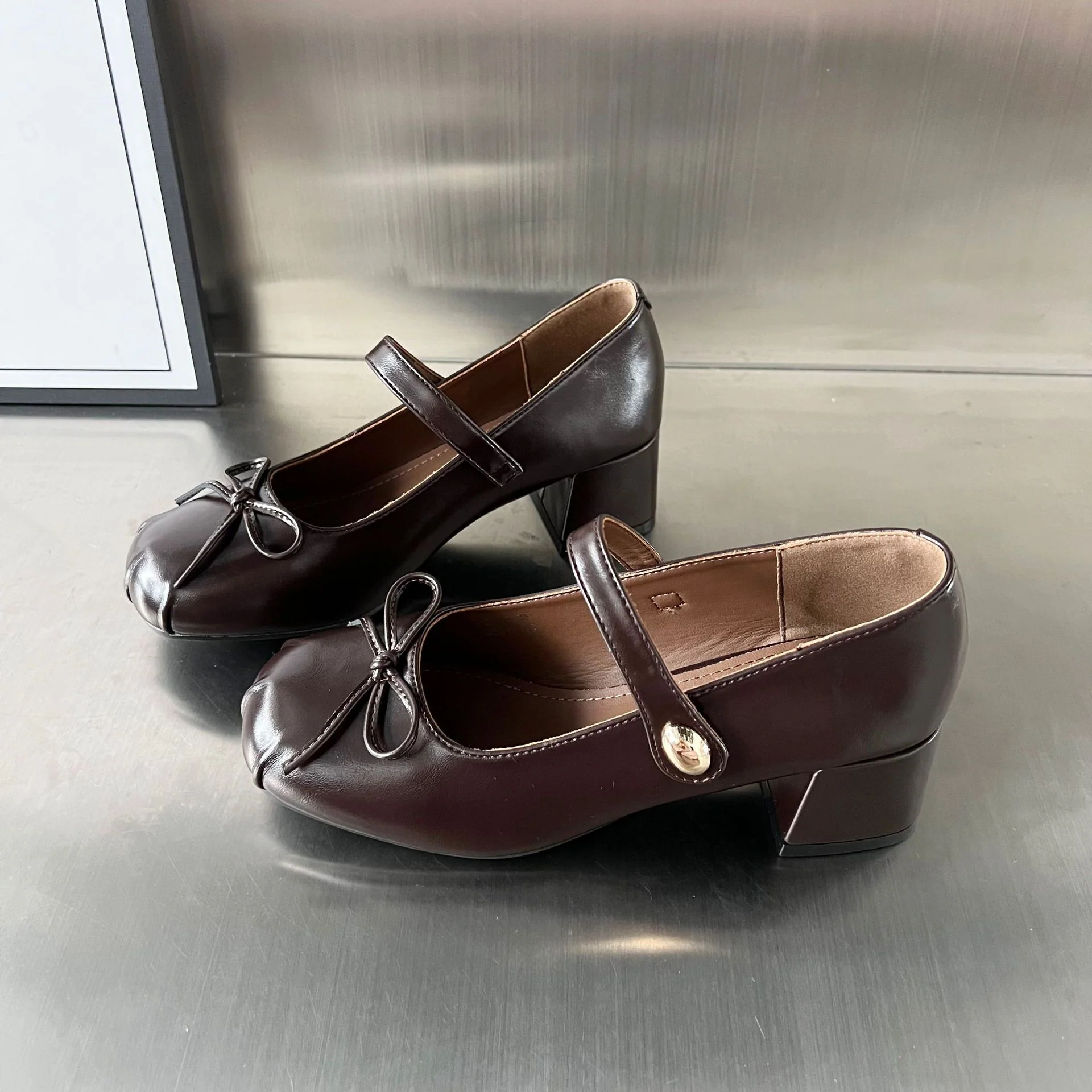 Damen elegante Ballerinas mit modischem Riemen und dekorativer Schleifenverzierung Heidi Mode - Image 7