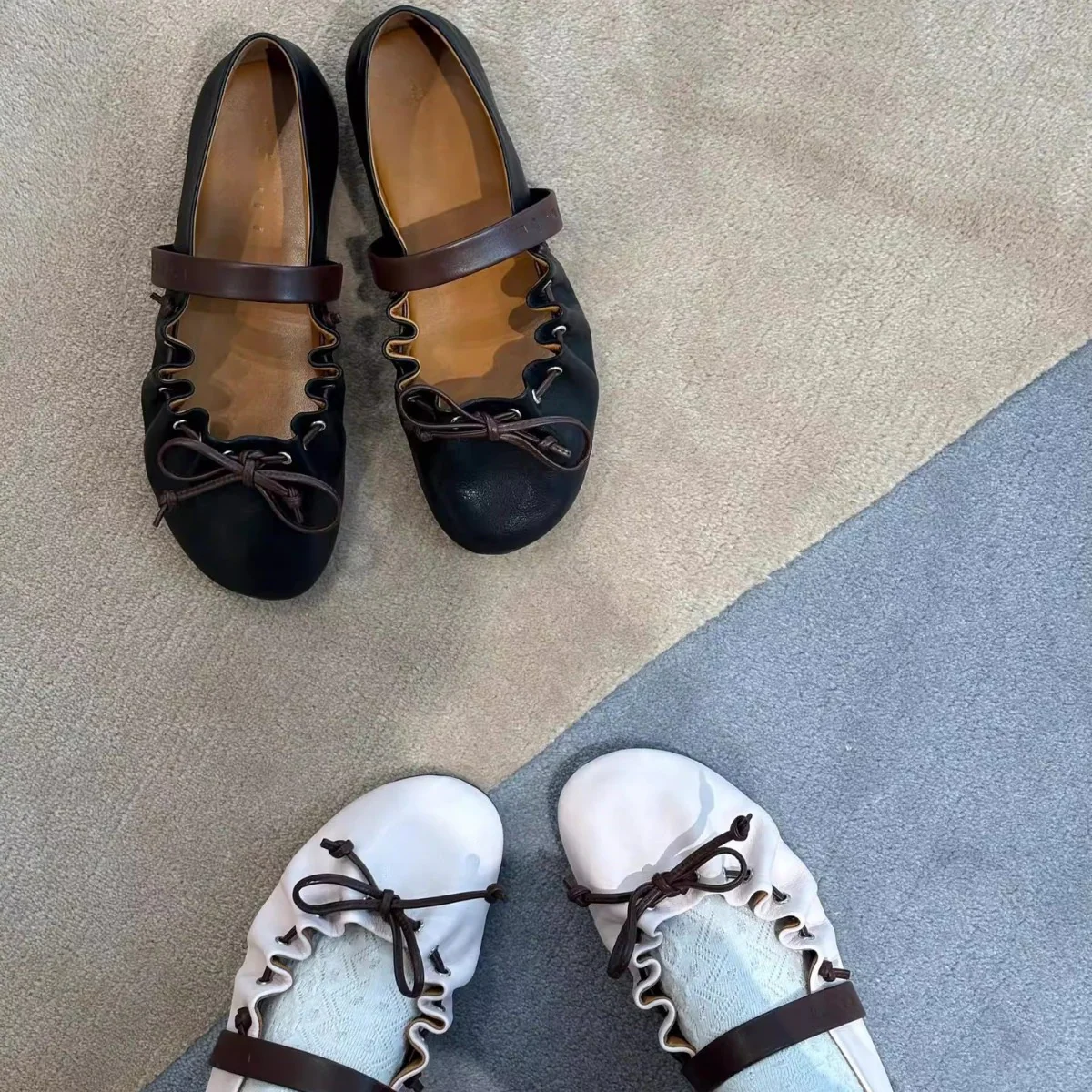 Damen elegante Ballerinas mit modischem Riemen und rutschfester Sohle Heidi Mode - Image 2