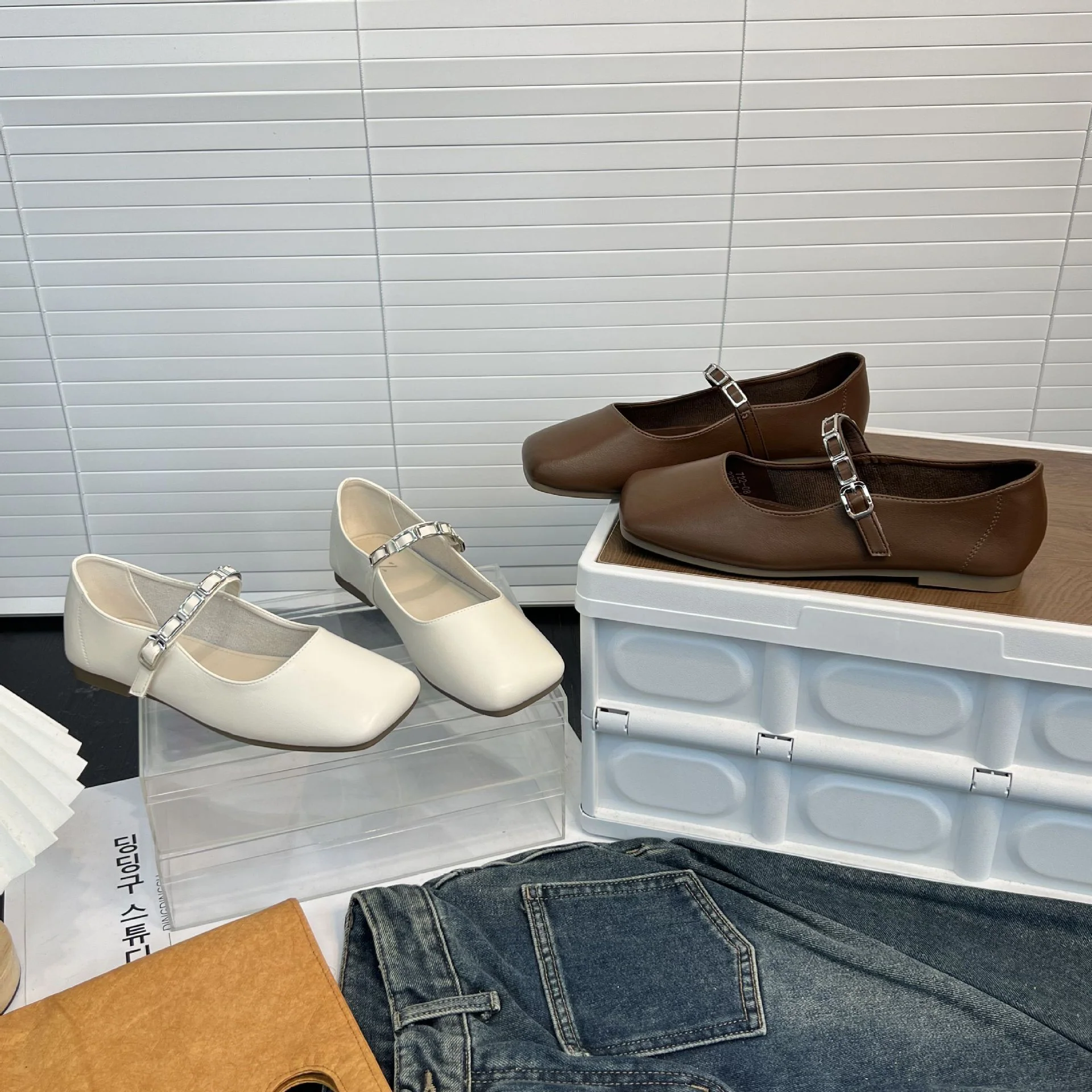 Damen elegante Ballerinas mit modischem Riemen und weichem Innenfutter Heidi Mode - Image 3
