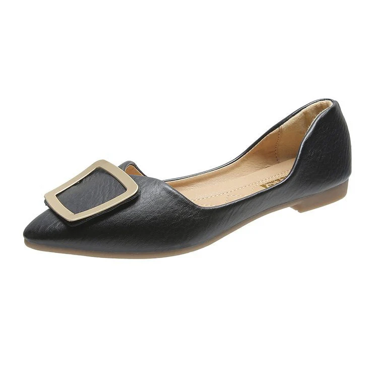 Damen Elegante Ballerinas mit Modischem Schnallen-Detail Heidi-Mode - Image 6