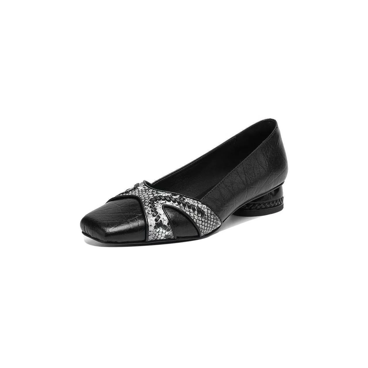 Damen Elegante Ballerinas mit modischem Schnellen-Detail und bequemer Sohle Heidi Mode - Image 5