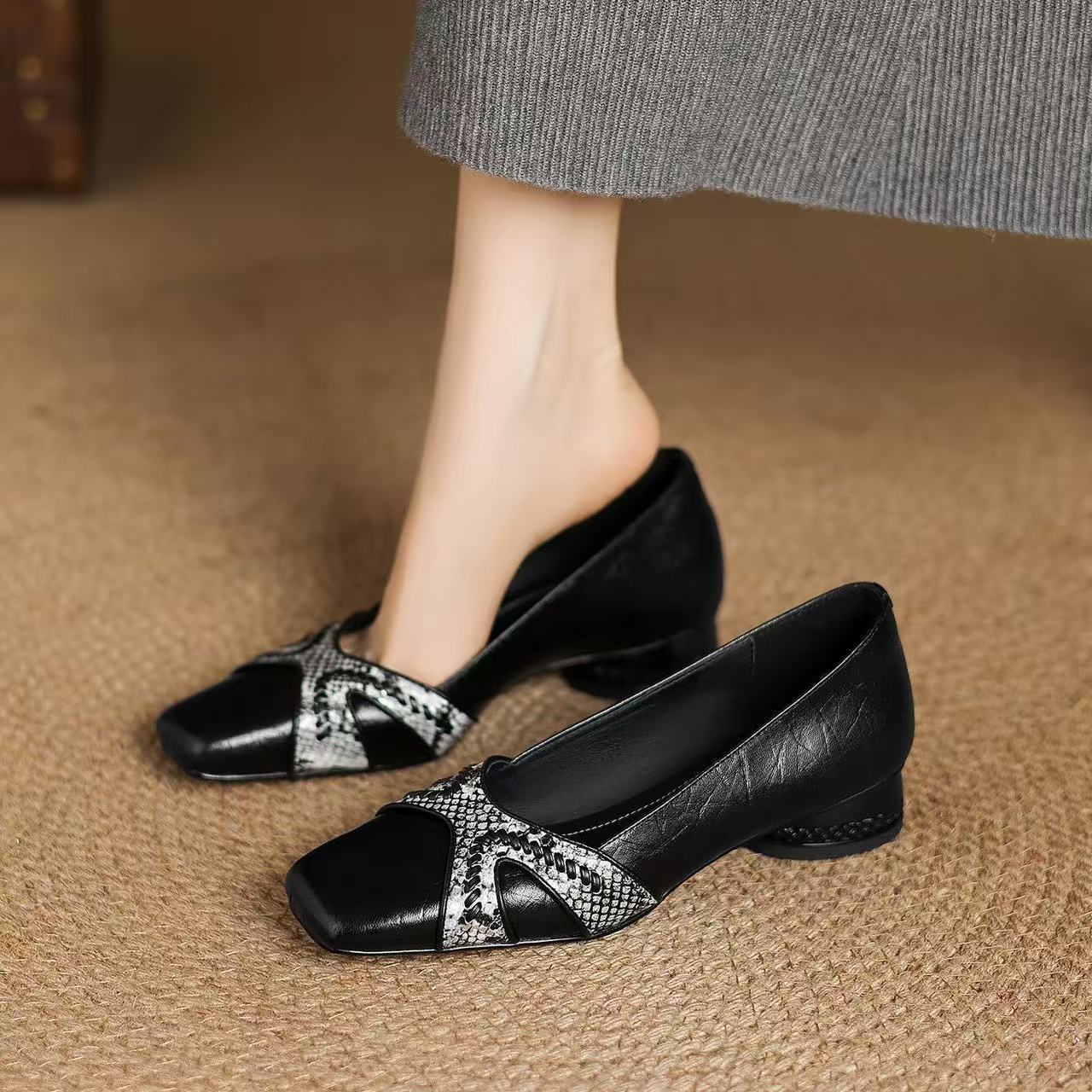 Damen Elegante Ballerinas mit modischem Schnellen-Detail und bequemer Sohle Heidi Mode - Image 6