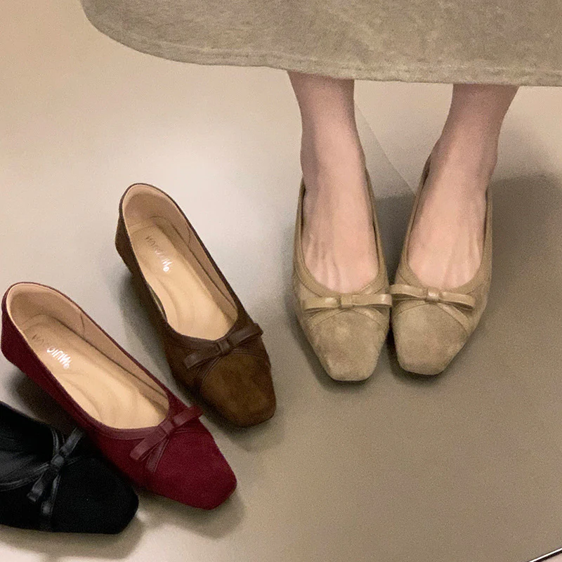 Damen elegante Ballerinas mit modischer Schleife und weich gepolsterter Innensohle Heidi Mode - Image 3