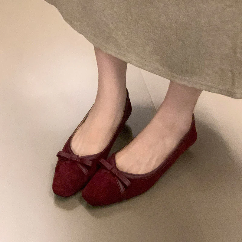 Damen elegante Ballerinas mit modischer Schleife und weich gepolsterter Innensohle Heidi Mode - Image 4